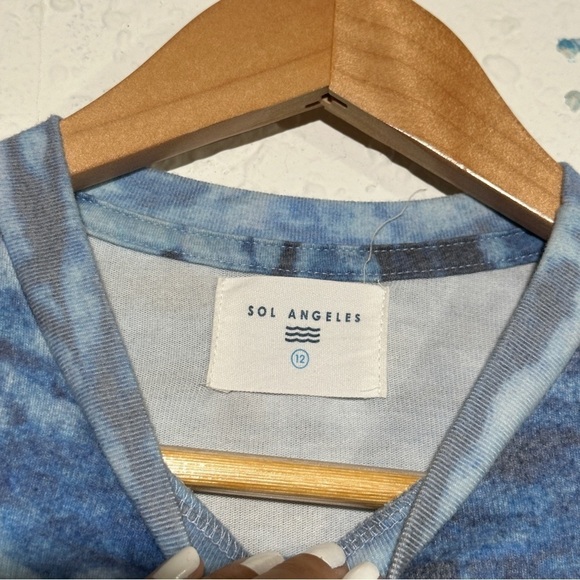 Sol Angeles Tie Dye Print Long Sleeve Pullover Size 12 Kids - Picture 7 of 11